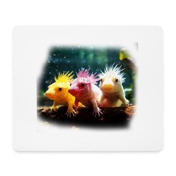Axolotl - Mousepad (Querformat) - Weiß - Vorne
