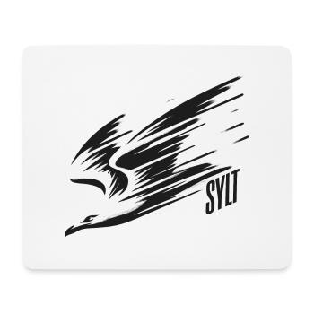 T-shirt de vacances Sylt Dive Low Flyer Seagull - Tapis de souris (format paysage) - blanc - Devant