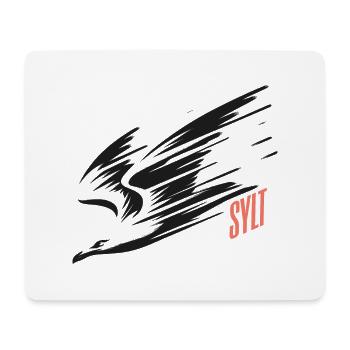 T-shirt de vacances Sylt Dive Low Flyer Seagull - Tapis de souris (format paysage) - blanc - Devant