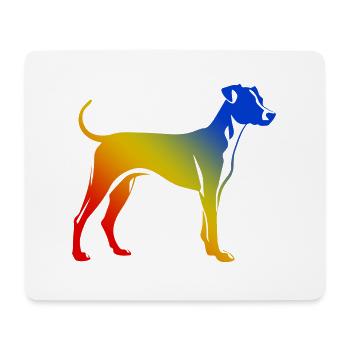 Whippet Hund Bunt - Mousepad (Querformat) - Weiß - Vorne