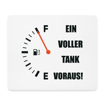 Ein Volltank voraus Benzin Anzeige lustige Auto - Mousepad (Querformat) - Weiß - Vorne