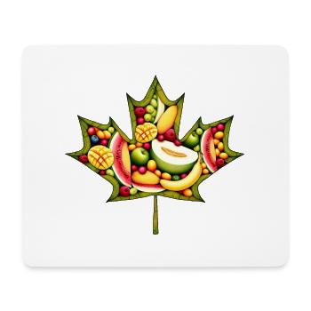 Melon d’été canadien Maple Leaf Fruité - Tapis de souris (format paysage) - blanc - Devant