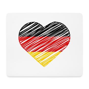 I Love Germany Flag Heart German Deutschland Shirt - Mousepad (Querformat) - Weiß - Vorne