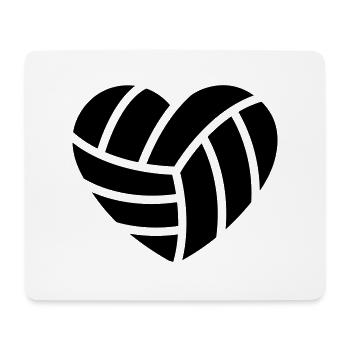Volleyball heart - Mouse Pad (horizontal) - white - Front