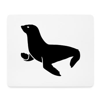 seehund tier - Mousepad (Querformat) - Weiß - Vorne