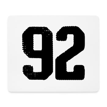 92 number jersey - Mouse Pad (horizontal) - white - Front