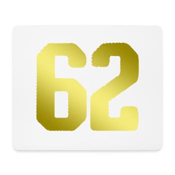 62 number jersey - Mouse Pad (horizontal) - white - Front