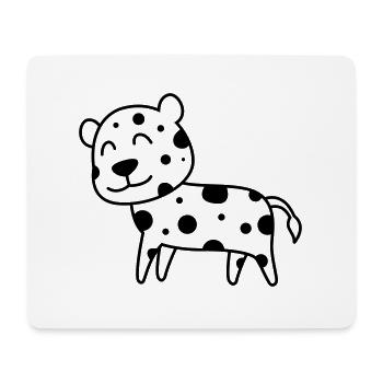 Leopard Comic Animal - Mouse Pad (horizontal) - white - Front