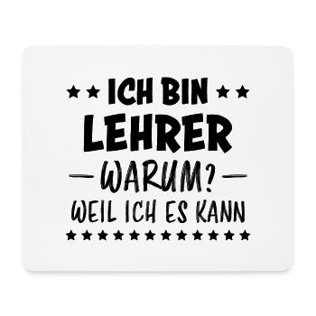 Lehrer Lustige Spruch Unterricht Lehrer Geschenk - Mousepad (Querformat) - Weiß - Vorne