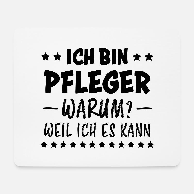 Pfleger Spruch Altenpfleger Witz Pfleger Geschenk - Mousepad (Querformat) - Weiß