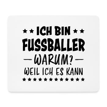 Fußballer Lustiger Spruch Fun Fußball Tor Geschenk - Mousepad (Querformat) - Weiß - Vorne