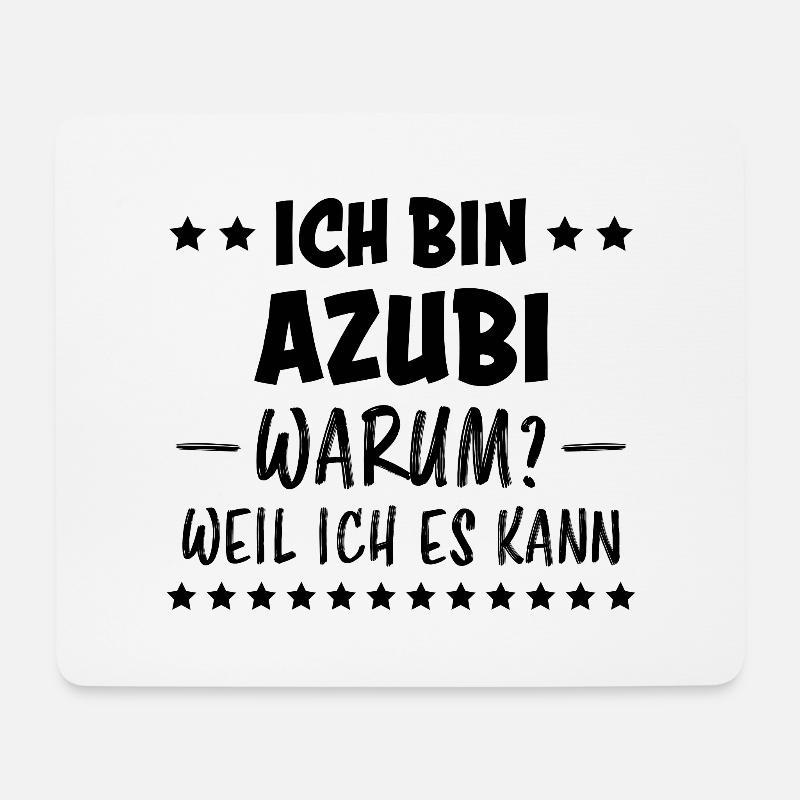 Azubi Spruch Lehrling Auszubildende Azubi Geschenk - Mousepad (Querformat) - Weiß
