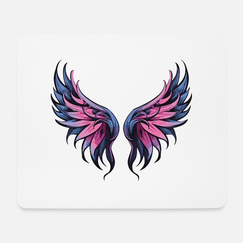 Flügel Symbol - Mousepad (Querformat) - Weiß