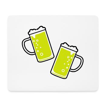 Verre à bière bière chope à bière - Tapis de souris (format paysage) - blanc - Devant