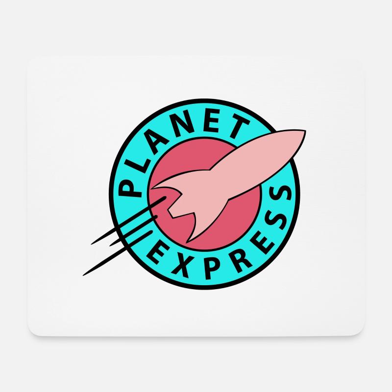Futurama Planet Express Cool Retro - Mousepad (Querformat) - Weiß