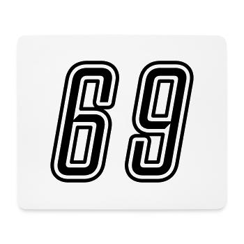 69 Number number - Mouse Pad (horizontal) - white - Front