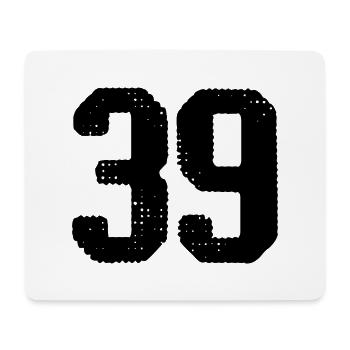 39 Number jersey - Mouse Pad (horizontal) - white - Front