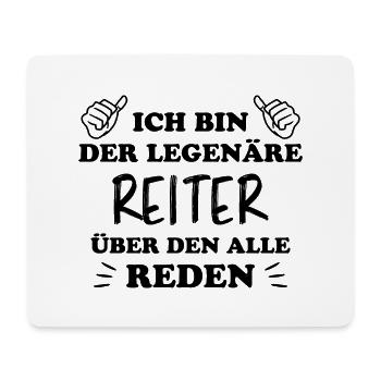Reiter Reiten Lustiger Spruch Pferdesport Geschenk - Mousepad (Querformat) - Weiß - Vorne