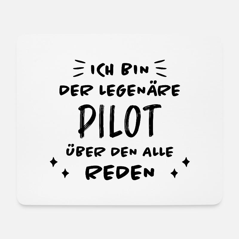 Pilot Lustige Spruch Flug Flugsport Pilot Geschenk - Mousepad (Querformat) - Weiß