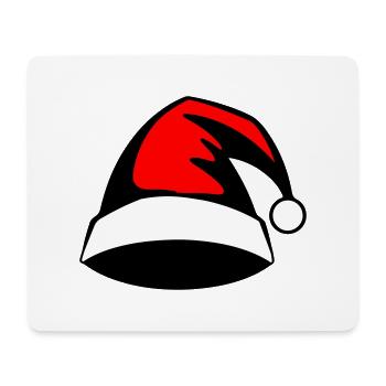 Bonnet symbole de chapeau de père Noël - Tapis de souris (format paysage) - blanc - Devant