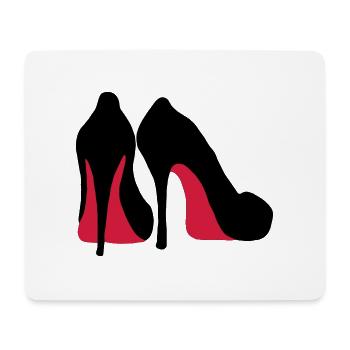 high heels - Mousepad (Querformat) - Weiß - Vorne