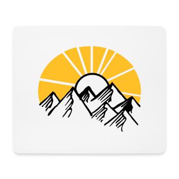 berge - Mousepad (Querformat) - Weiß - Vorne