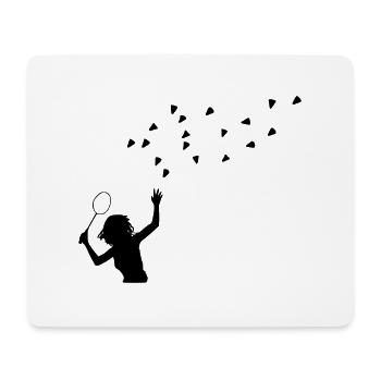badminton - Mousepad (Querformat) - Weiß - Vorne