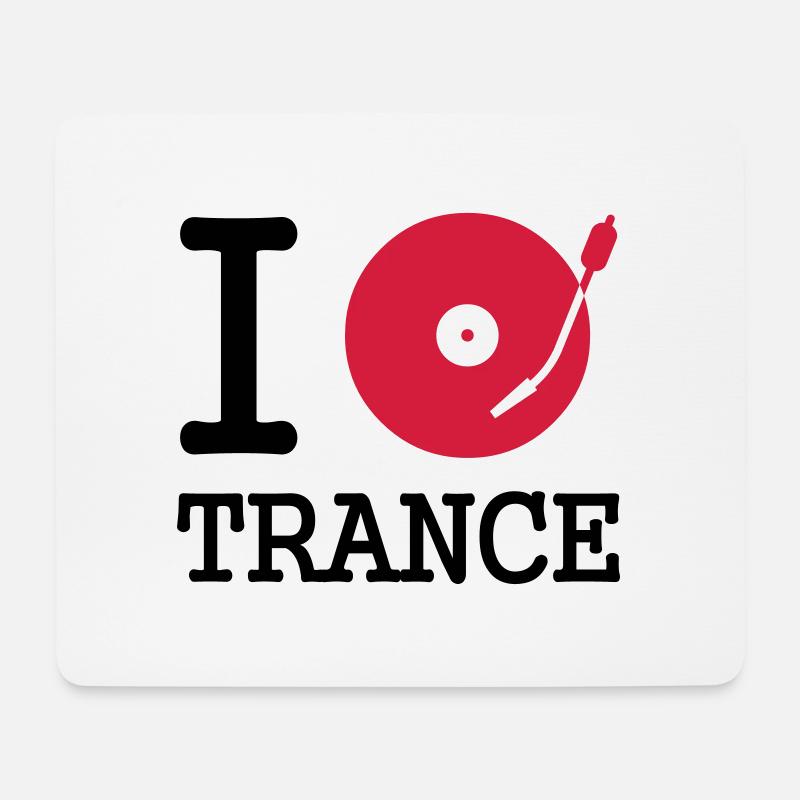 I dj / play / listen to trance - Mousepad (Querformat) - Weiß