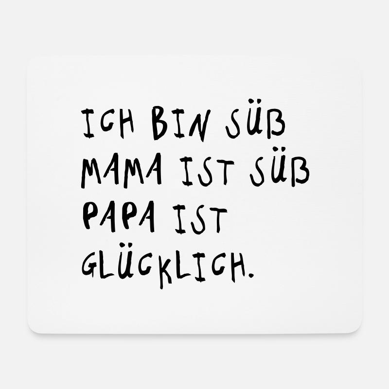 Ich bin süß (Spruch) - Mousepad (Querformat) - Weiß