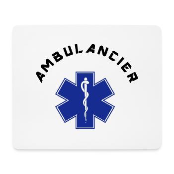 ambulancier logo - Tapis de souris (format paysage) - blanc - Devant