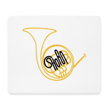 French Horn II - Mouse Pad (horizontal) - white - Front