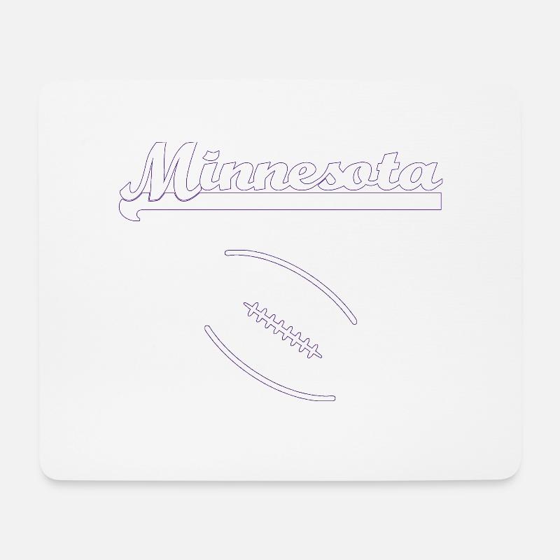 Minnesota + Logo - Mousepad (Querformat) - Weiß