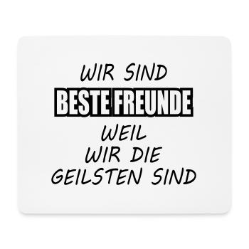 Beste Freunde - Mousepad (Querformat) - Weiß - Vorne
