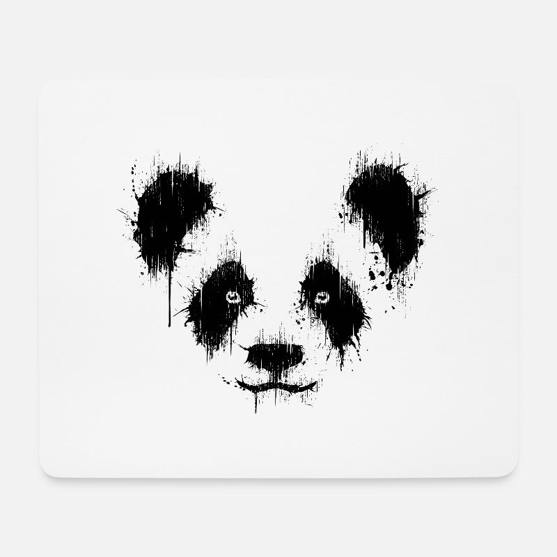Panda - Tapis de souris (format paysage) - blanc