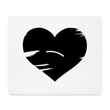 J’aime Brasil - coeur drapeau Brésil - Tapis de souris (format paysage) - blanc - Devant