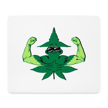 Muskel Hanf - Mousepad (Querformat) - Weiß - Vorne
