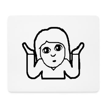 Cadeau femme Emoji, idée cadeau - Tapis de souris (format paysage) - blanc - Devant