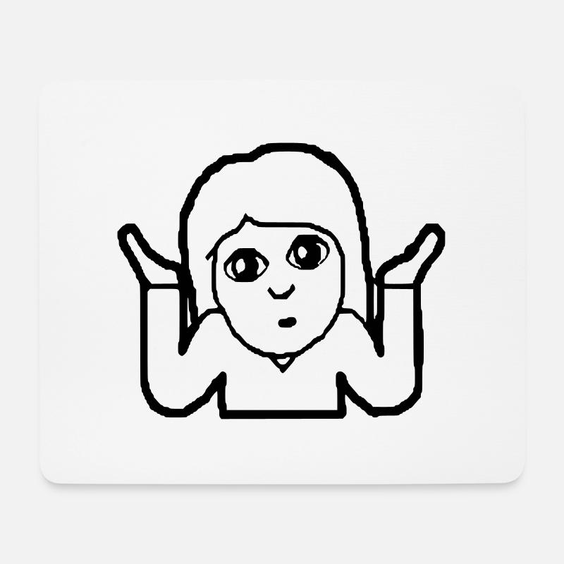 Emoji Frau Geschenk, Geschenkidee - Mousepad (Querformat) - Weiß