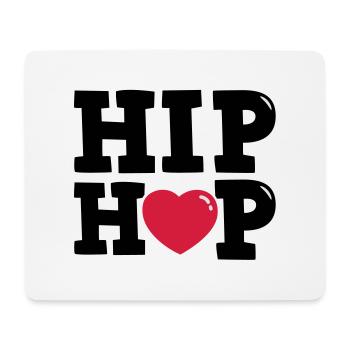 I heart Hip Hop - Tapis de souris (format paysage) - blanc - Devant