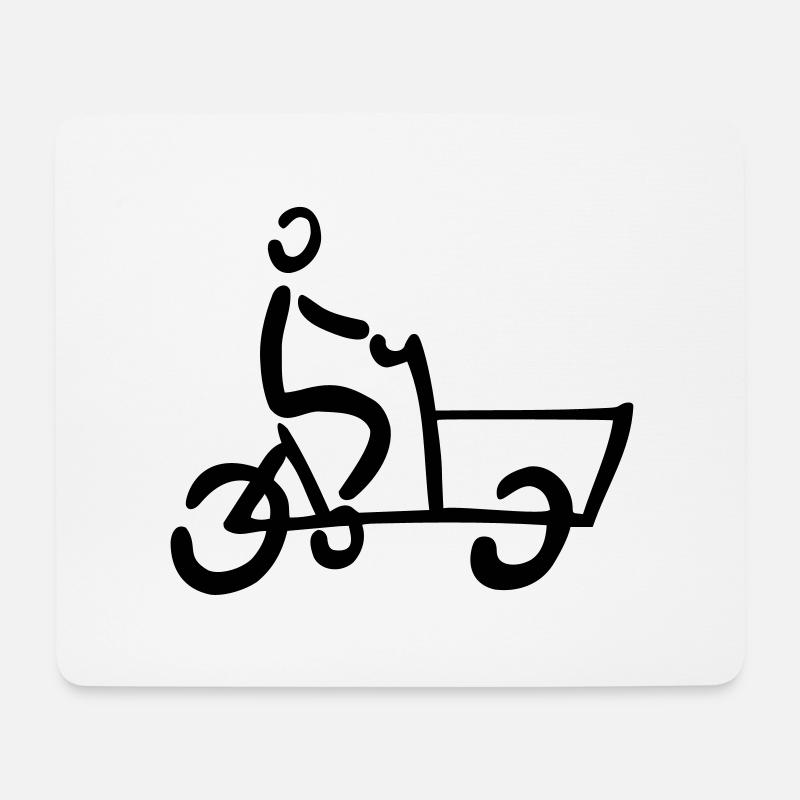 Bakfiets Lastenrad Fahrrad - Mousepad (Querformat) - Weiß
