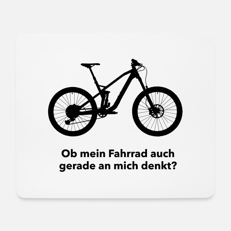 MTB Mountainbike - Mousepad (Querformat) - Weiß