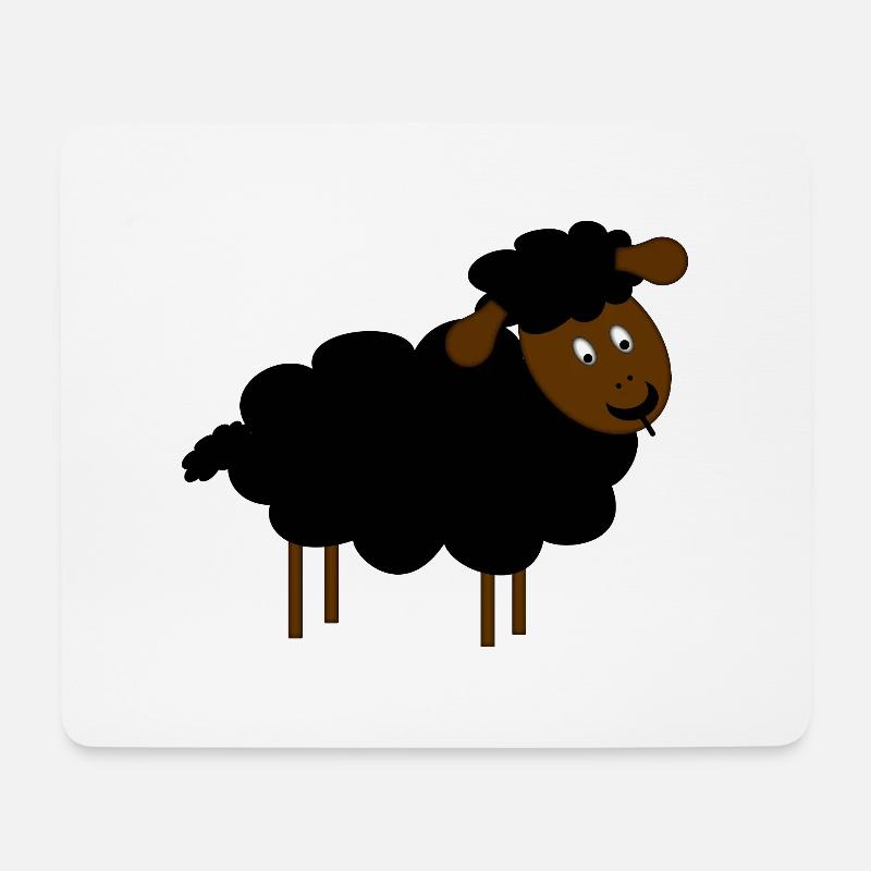 Schwarzes Schaf - Mousepad (Querformat) - Weiß