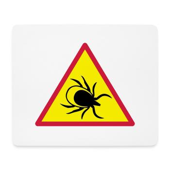 Achtung Zecken - Mousepad (Querformat) - Weiß - Vorne