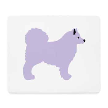 Samojede Vektor - Mousepad (Querformat) - Weiß - Vorne