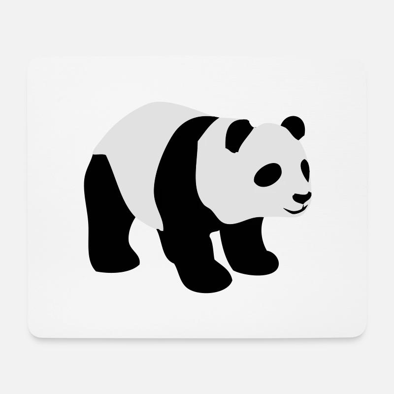 Panda - Tapis de souris (format paysage) - blanc