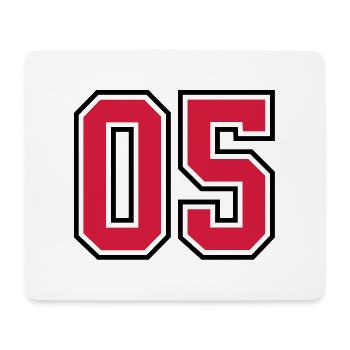 05 sports jersey football number - Mouse Pad (horizontal) - white - Front