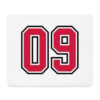 09 sports jersey football number - Mousepad (Querformat) - Weiß - Vorne