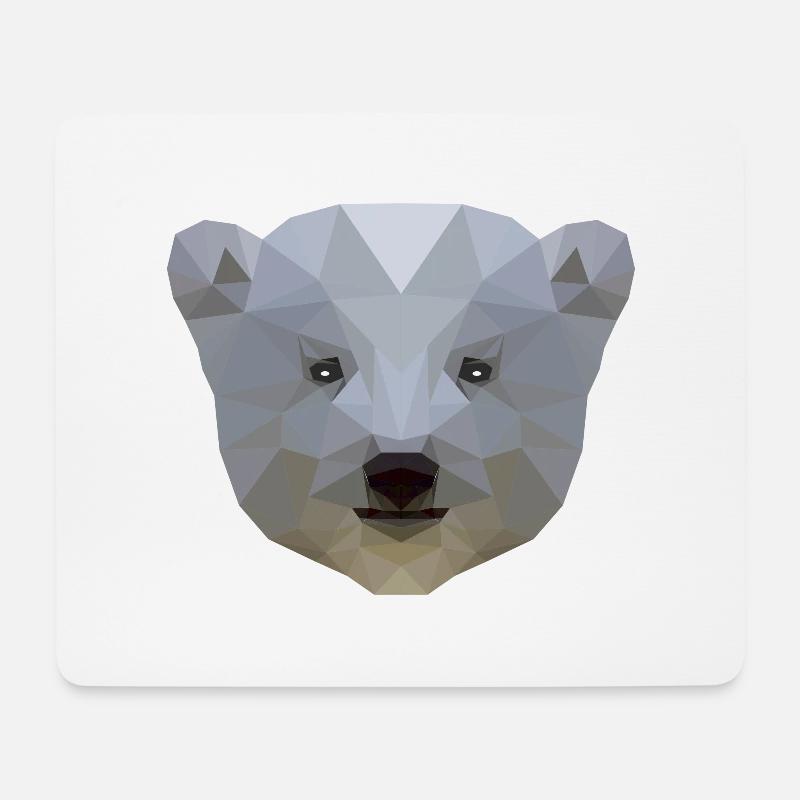Eisbär - Mousepad (Querformat) - Weiß