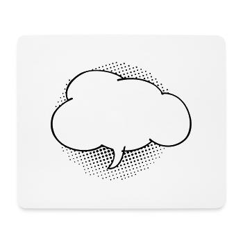 Sprechblase Wolke - Mouse Pad (horizontal) - white - Front