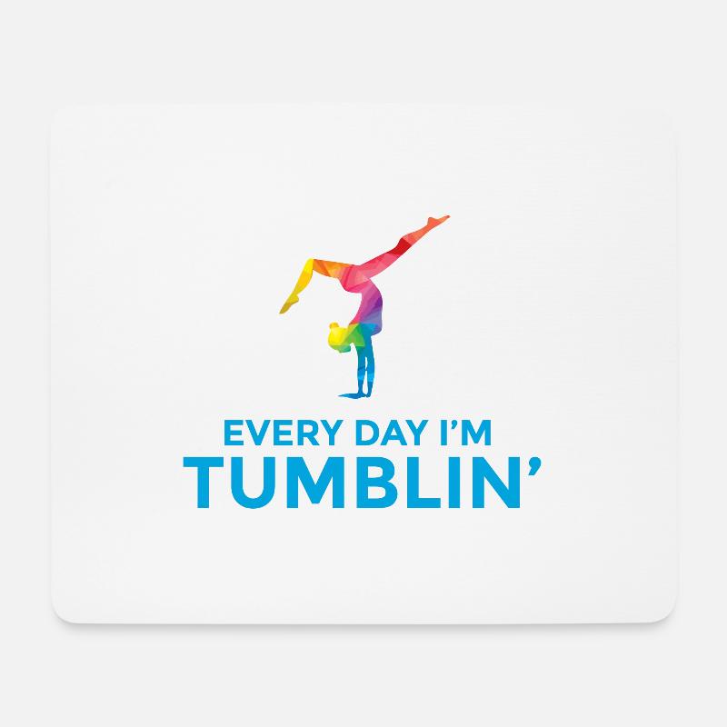 Handstand Turnen Gymnastik Spruch lustig Geschenk - Mousepad (Querformat) - Weiß